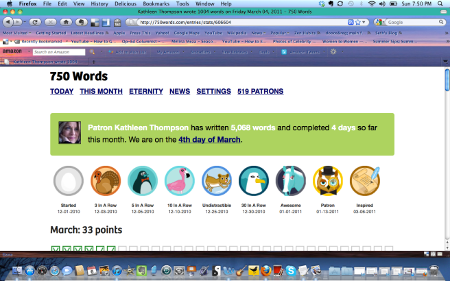 750 words screenshot